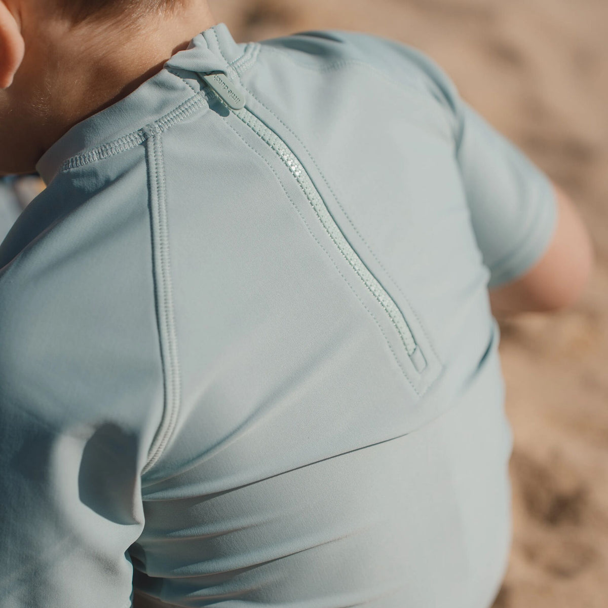 Sage Tide Short-Sleeve Swim Top
