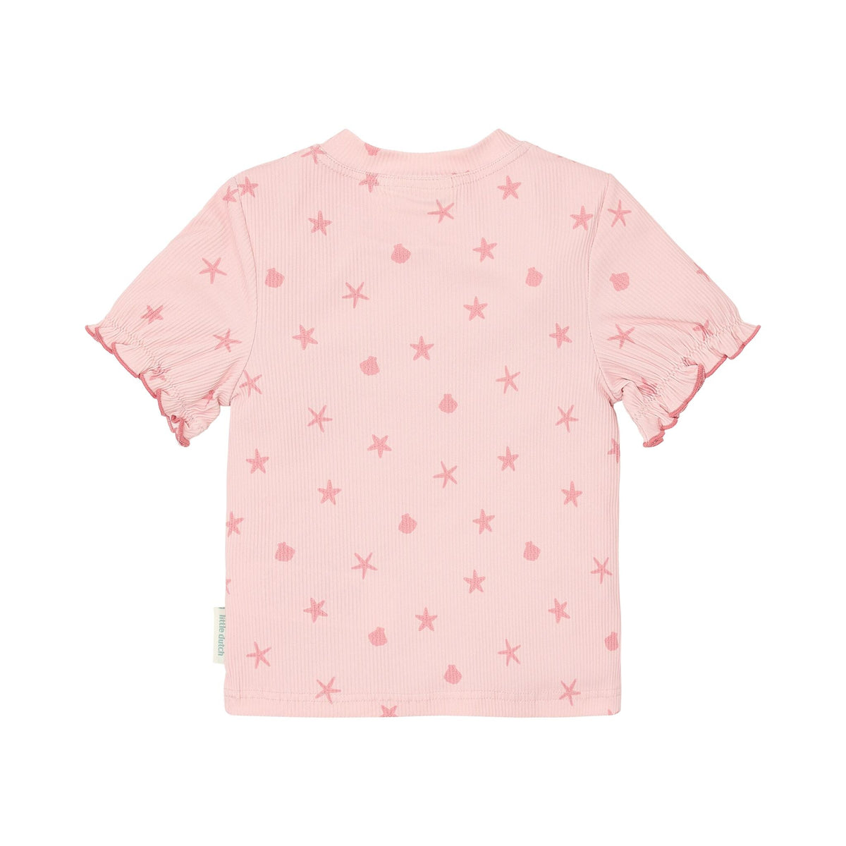 Shell Pink Zip Swim Top