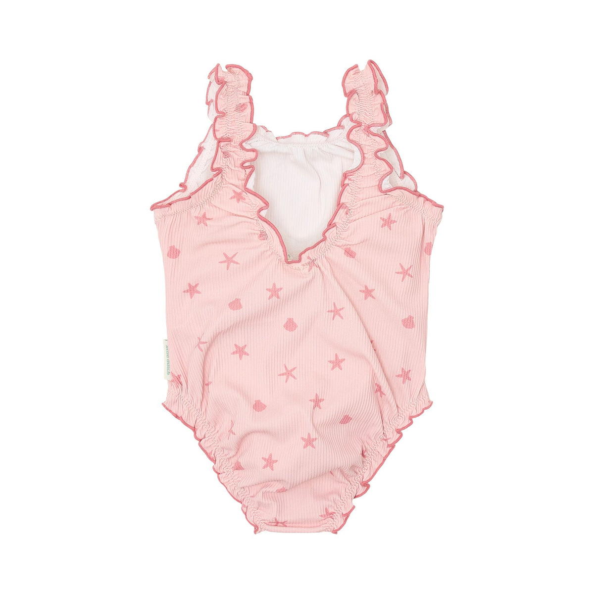 Blush Shell Ruffle Swimsuit