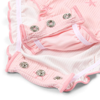 Blush Shell Ruffle Swimsuit