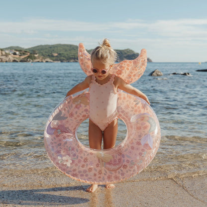 Blush Shell Ruffle Swimsuit