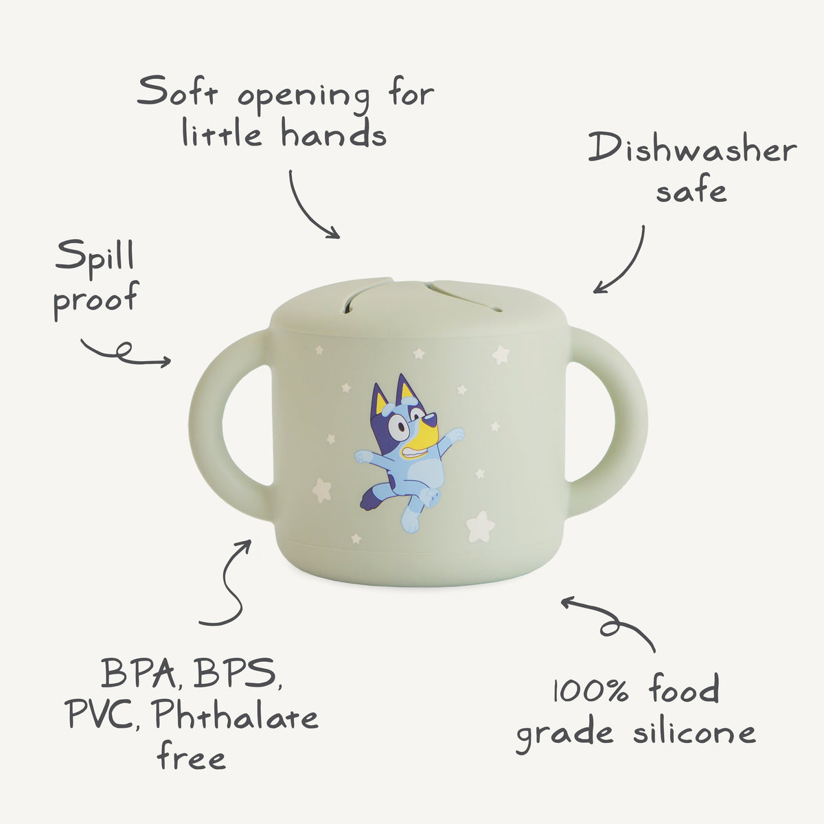 Silicone Snack Cup with Handles