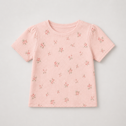 Rose Petal Pointelle Tee