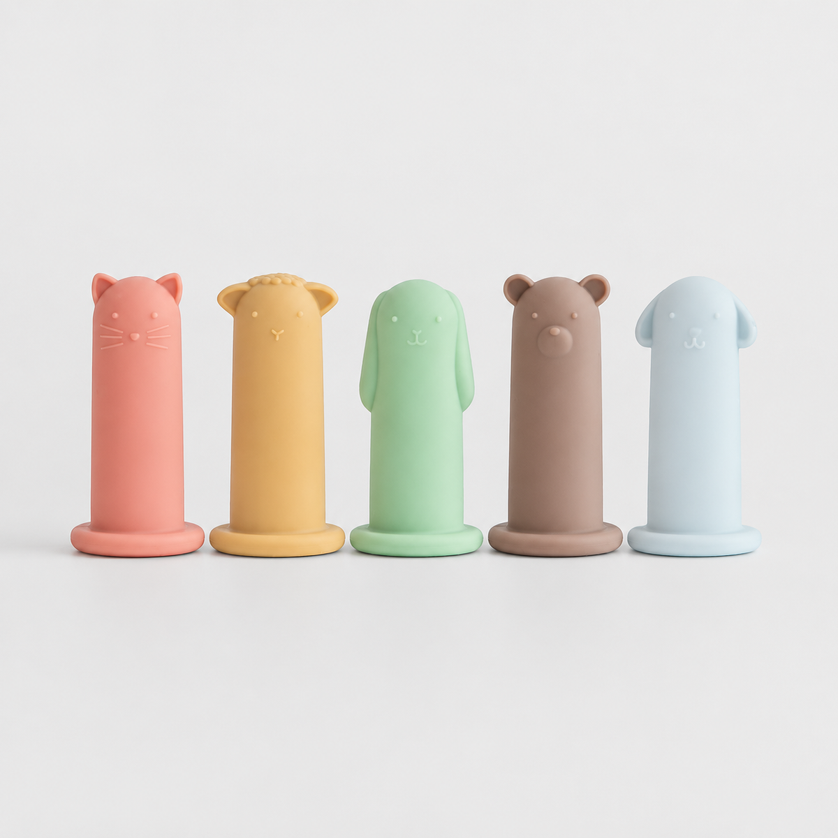 Silicone Animal Finger Puppet Set