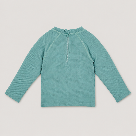 Moss Waffle Long-Sleeve Sun Top